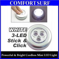 Stick N Click Cordless Mini 3 LEDs Bulb Bright Spot Light
